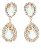 Drops - Vintage Double Crystal Gold Chandelier Drop