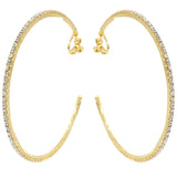 Hoops - Classic Traditional Crystal Gold Hoop