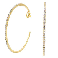 Hoops - Classic Traditional Crystal Gold Hoop