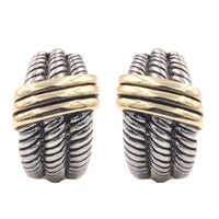 Hoops - Gold Silver Celtic Braid Stud