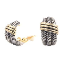 Hoops - Gold Silver Celtic Braid Stud