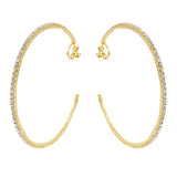 Hoops - Petite Traditional Crystal Gold Hoop