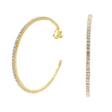 Hoops - Petite Traditional Crystal Gold Hoop
