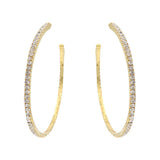 Hoops - Petite Traditional Crystal Gold Hoop