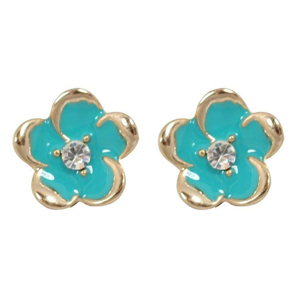 Studs - Colored Fleur Swarovski Stud