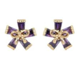 Studs - Colored Starred Bow Stud