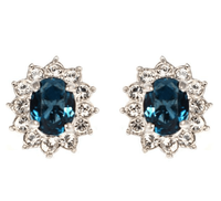 Studs - Colored Swarovski Crystal Sun Stud