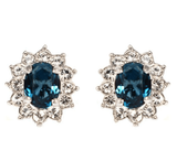 Studs - Colored Swarovski Crystal Sun Stud