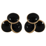 Studs - Contemporary Black Tri Stud