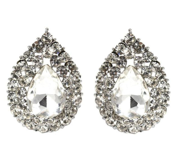 Studs - Elegant Swarovski Crystal Teardrop Stud