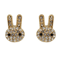 Studs - Gold Crystal Bunny Stud