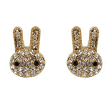 Studs - Gold Crystal Bunny Stud