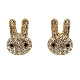 Studs - Gold Crystal Bunny Stud