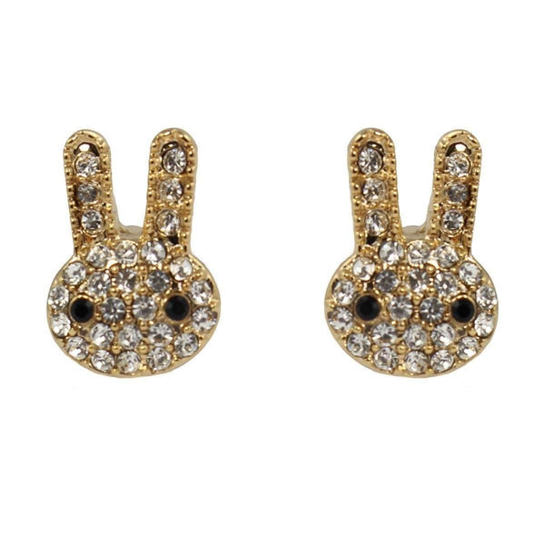 Studs - Gold Crystal Bunny Stud