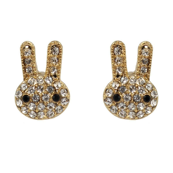 Studs - Gold Crystal Bunny Stud