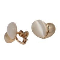 Studs - Gold Opal Heart Stud