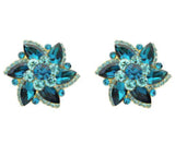 Studs - Large Colored Flower Cocktail Stud