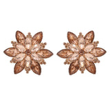 Studs - Large Colored Topaz Flower Cocktail Stud