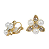 Studs - Pearl Crystal Flower Stud