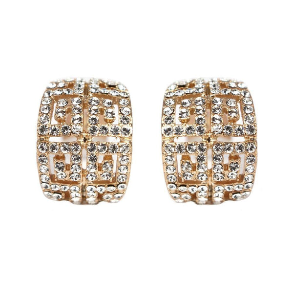 Studs - Radiant Rose Gold Braid Crystal Stud