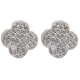 Studs - Small Crystal 3 Leaf Clover Stud
