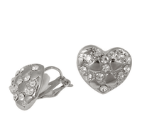 Studs - Studded Heart Swarovski Crystal Element Stud