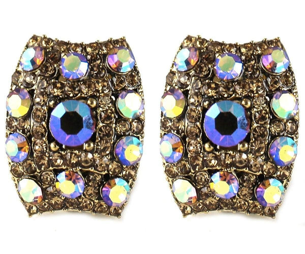 Studs - Vintage Bronze Crystal Cocktail Stud